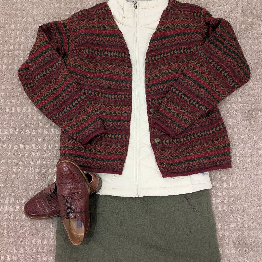 Vero Cuoio "Made in Italy" Burgundy Brown Leather Oxford Brogues - Women's sz 7 - Picture 11 of 14